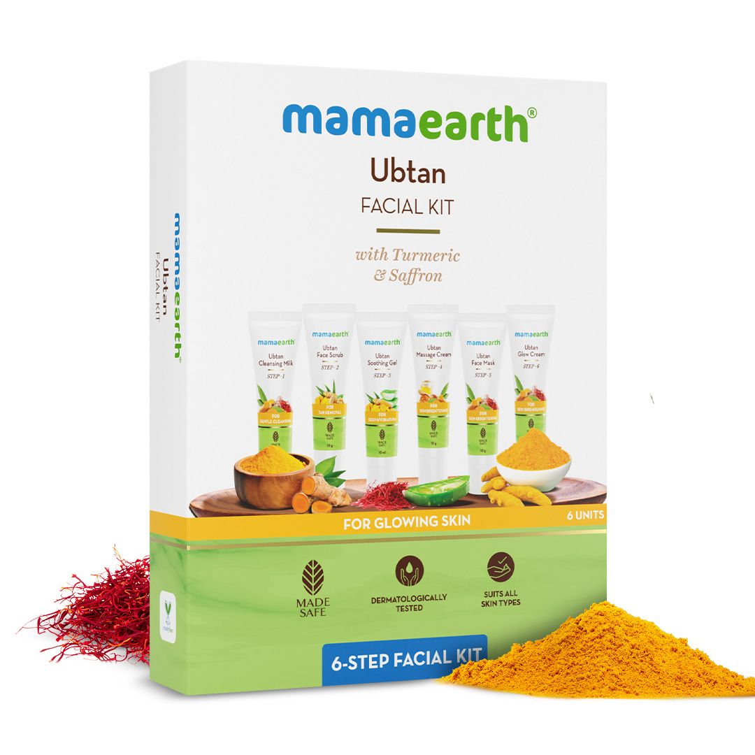 Mamaearth Ubtan Facial Kit with Turmeric & Saffron for Glowing Skin, 60g - Buy from Indicrest