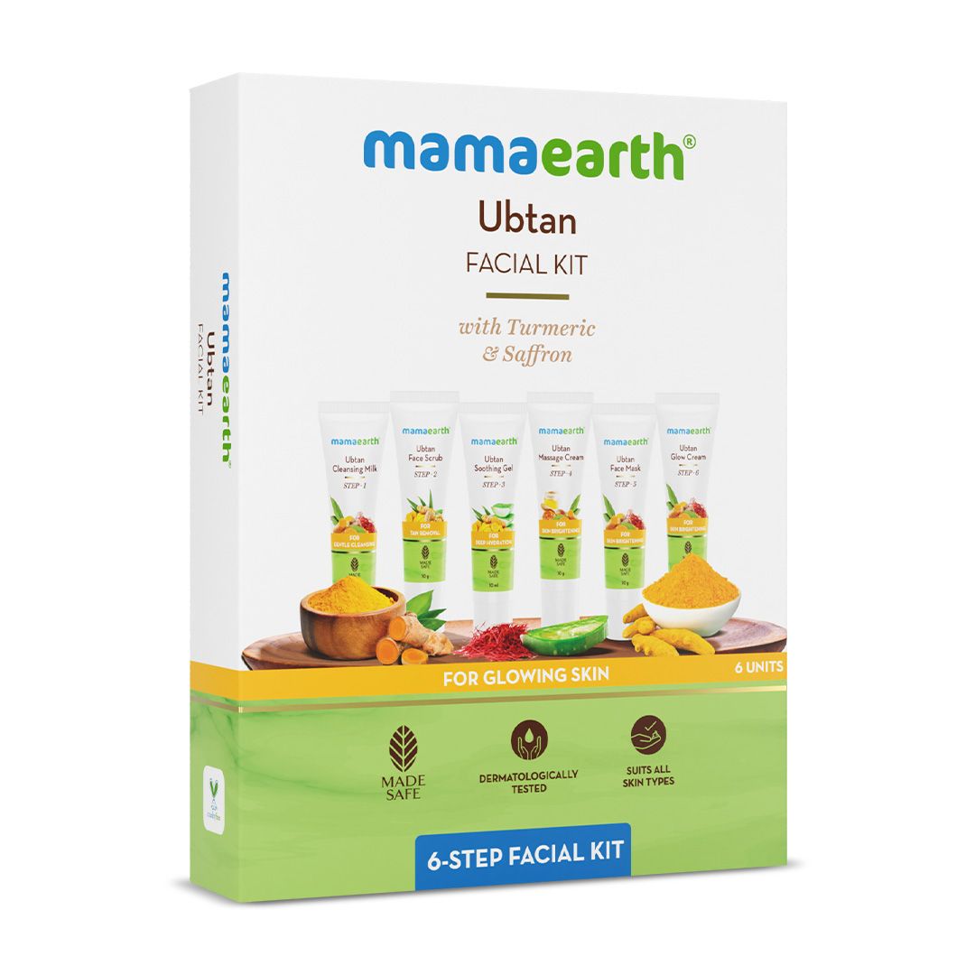Mamaearth Ubtan Facial Kit with Turmeric & Saffron for Glowing Skin, 60g - Image 2 - Buy from Indicrest