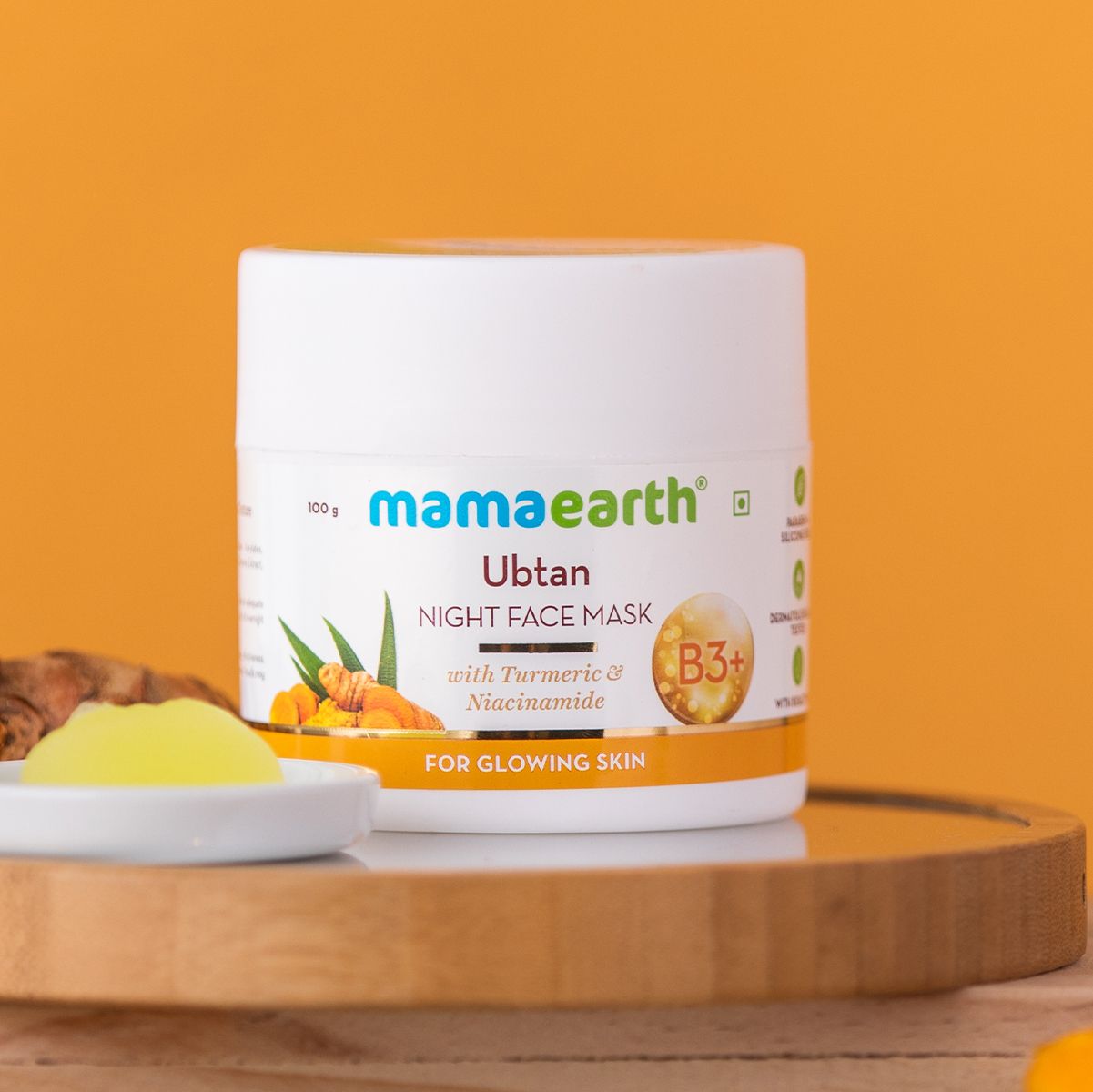 Mamaearth Ubtan Night Face Mask with Turmeric and Niacinamide for Glowing Skin, 100g - Image 2 - Buy from Indicrest
