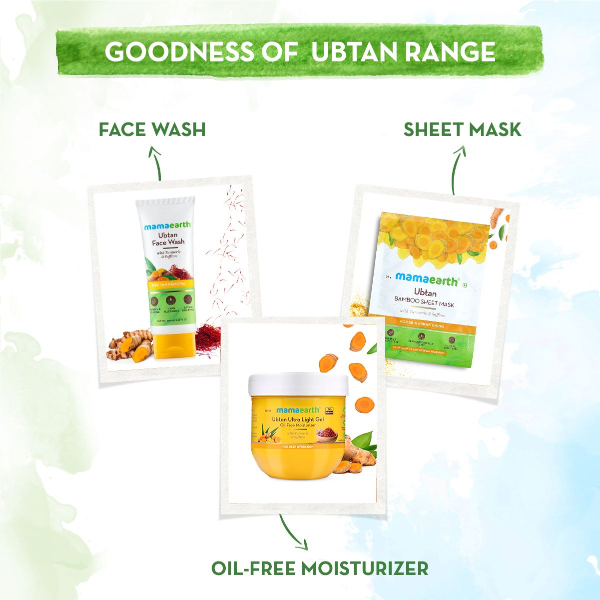 Mamaearth Ubtan Bamboo Sheet Mask with Turmeric and Saffron for Skin Brightening, 25g - Image 6 - Buy from Indicrest