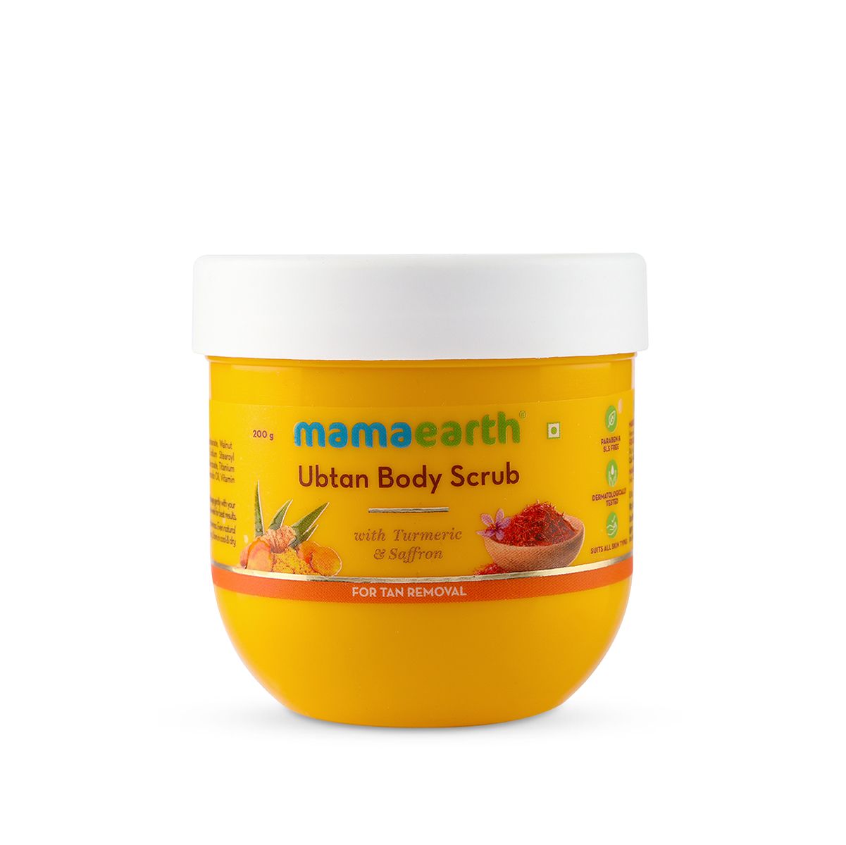 Mamaearth Ubtan Body Scrub with Turmeric and Saffron for Tan Removal, 200g - Image 3 - Buy from Indicrest