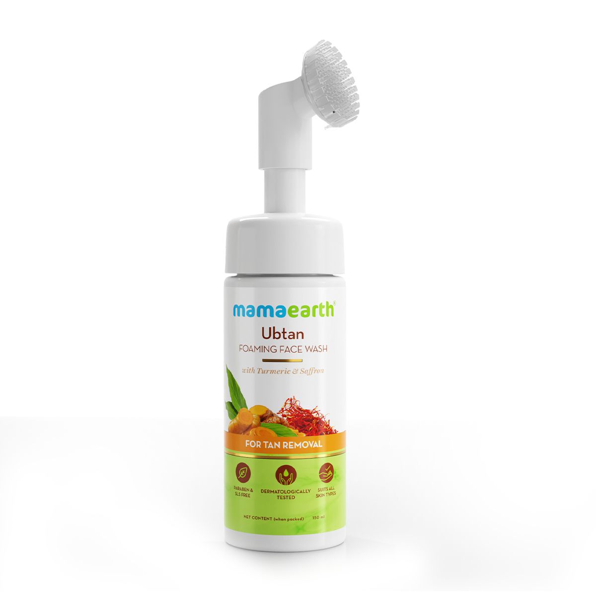 Mamaearth Ubtan Foaming Face Wash with Turmeric and Saffron for Tan Removal, 150ml - Image 8 - Buy from Indicrest