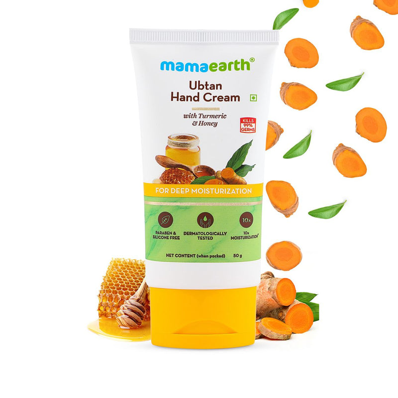 Mamaearth Ubtan Hand Cream with Turmeric and Honey for Deep Moisturization, 50g - Buy from Indicrest