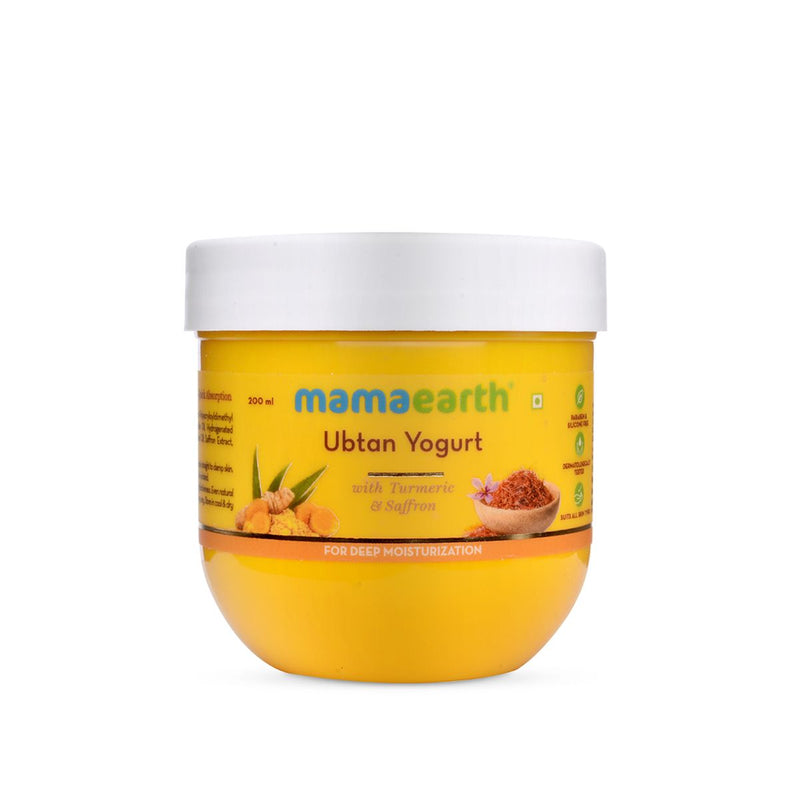 Mamaearth Ubtan Yogurt with Turmeric and Saffron for Deep Moisturization, 200ml - Buy from Indicrest