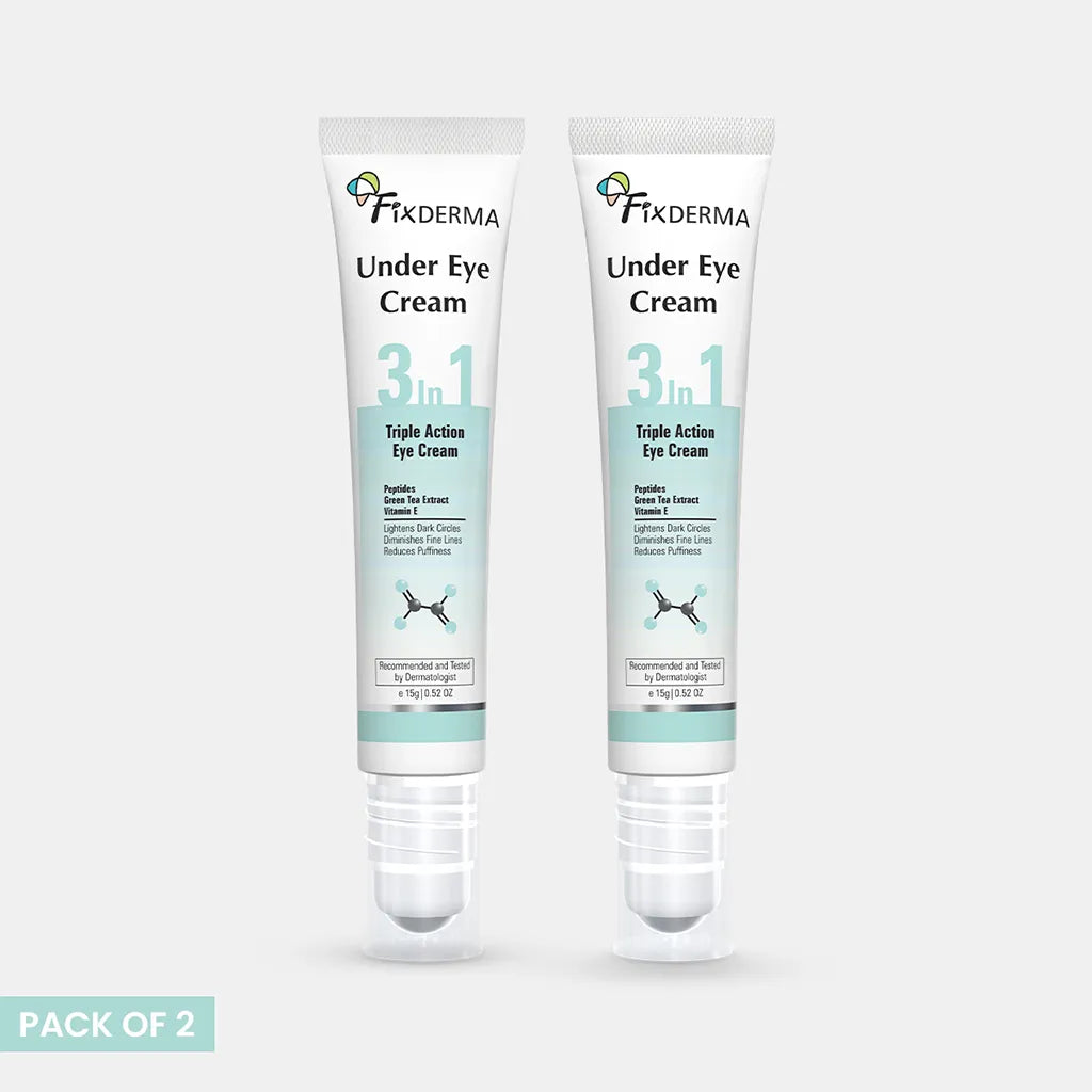 Fixderma Under Eye Roll On Cream | Triple Action Eye Cream for dark circle, puffiness & fine lines, 15g - Image 10 - Buy from Indicrest