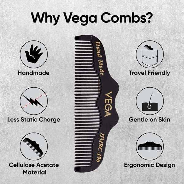 Vega Beard/Moustache Comb - HMBC-196
