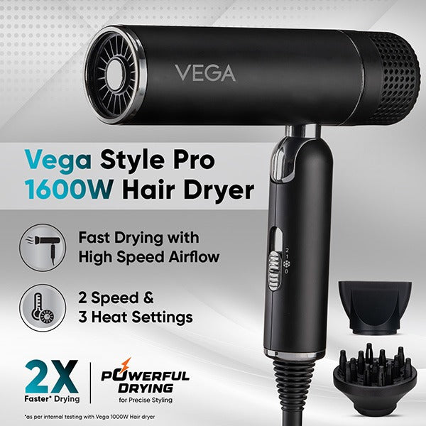 Vega Style Pro 1400-1600W Hair Dryer - VHDH-34