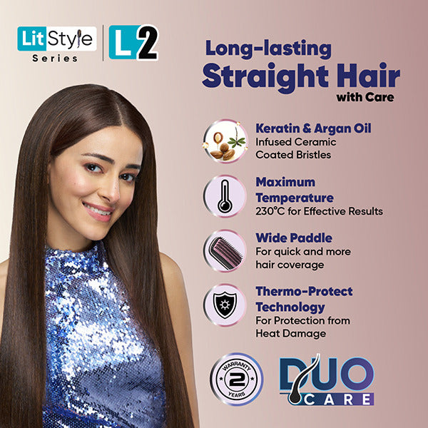 Vega LitStyle L2 Hair Straightener Brush - VHSB-07