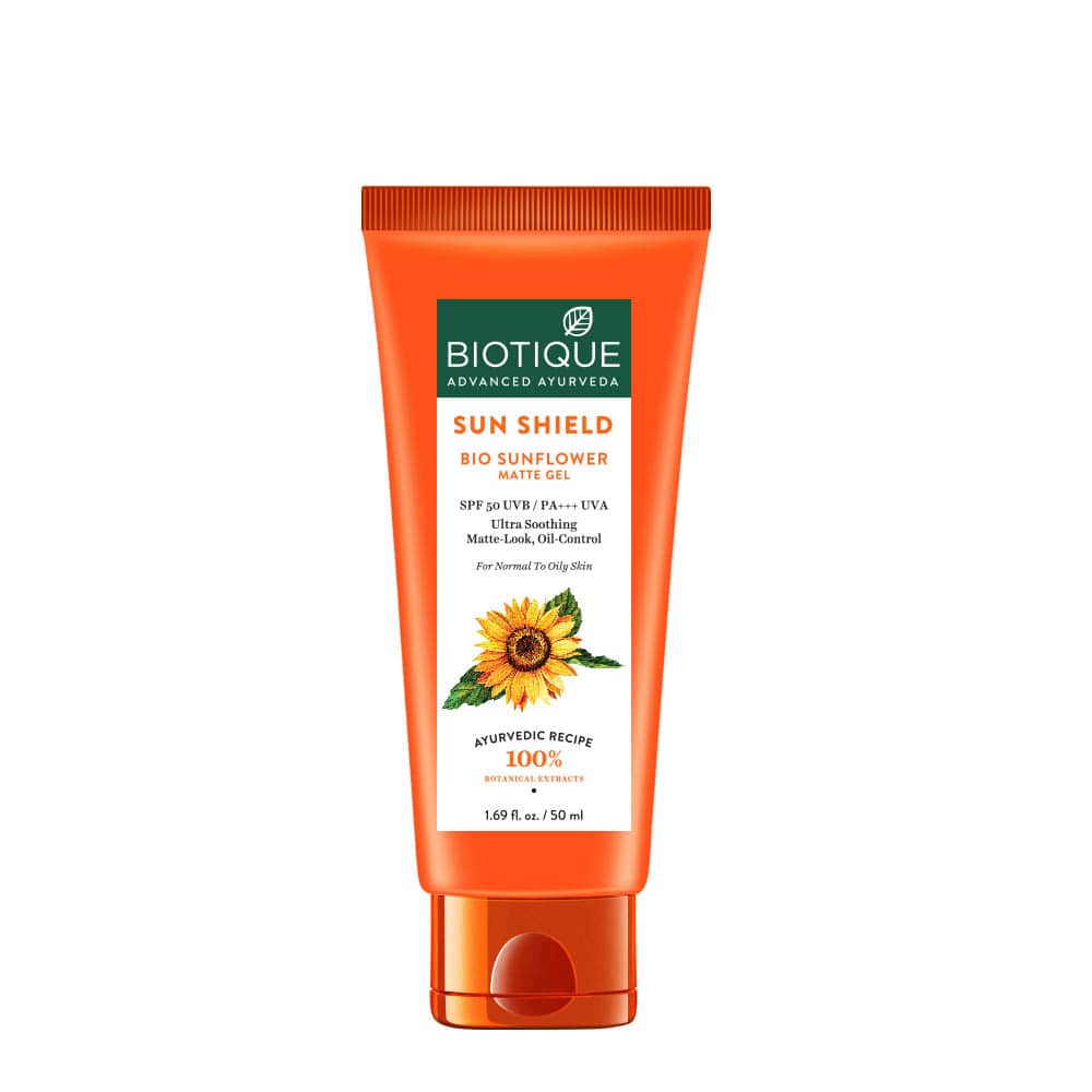 Biotique Sun Shield SunFlower Matte Gel SPF 50 UVB, 50ml - Image 4 - Buy from Indicrest