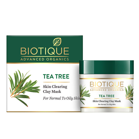 Biotique Tea Tree skin clearing clay mask, 70g - Buy from Indicrest