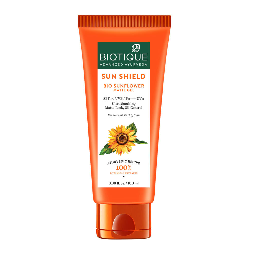 Biotique Sun Shield Sunflower Matte Gel SPF 50 UVB, 100ml Buy from Indicrest