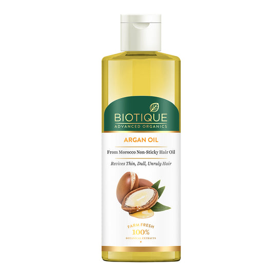 Biotique Argan oil from morocco Non Sticky Hair oil, 200ml - Buy from Indicrest