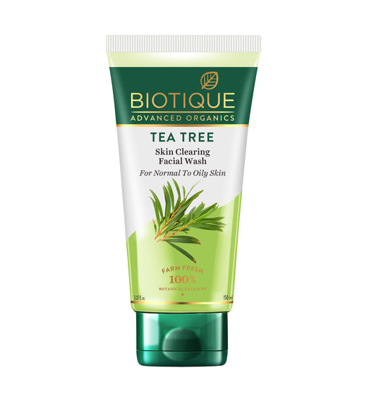 Biotique Tea Tree Skin Clearing facial wash, 150ml - Buy from Indicrest