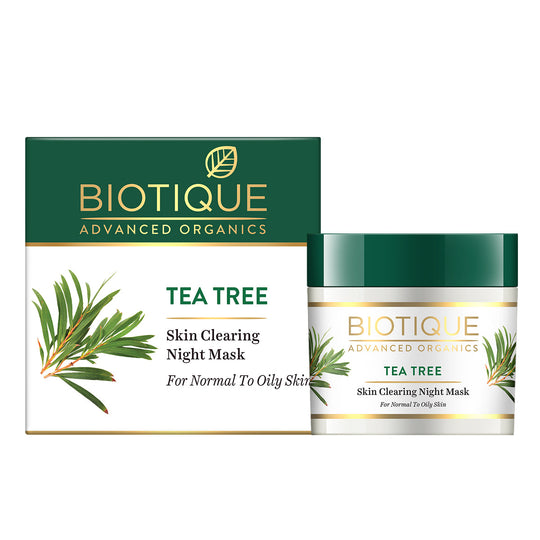 Biotique Tea Tree skin clearing Night mask, 50g - Buy from Indicrest