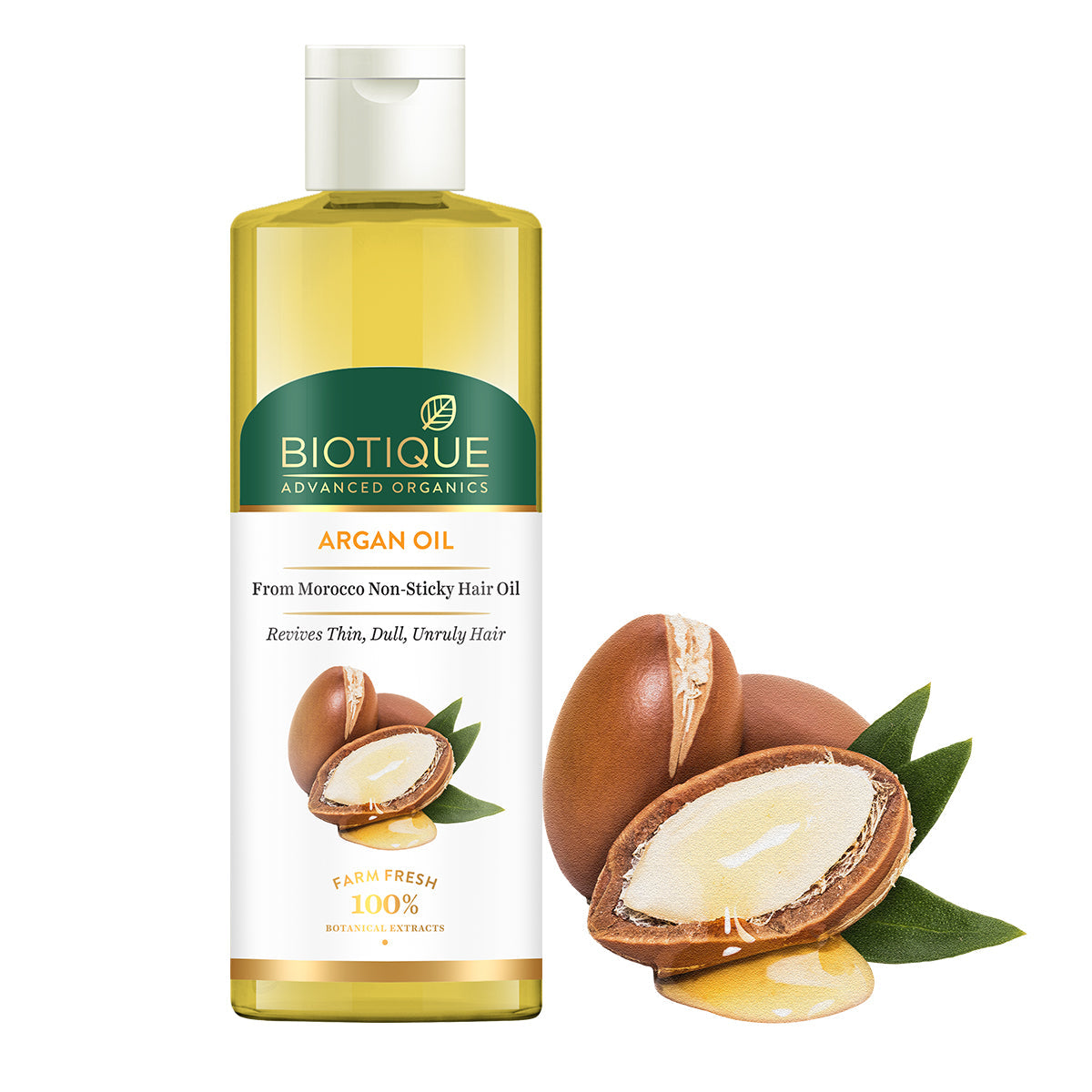 Biotique Argan oil from morocco Non Sticky Hair oil, 200ml - Image 2 - Buy from Indicrest