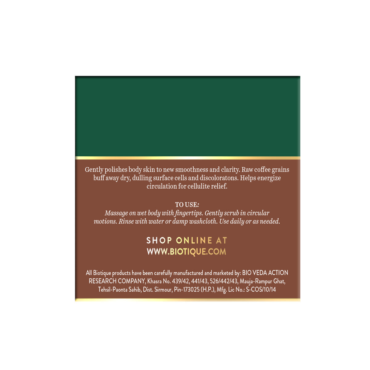 Biotique Coffee Energizing body scrub, 100g - Image 2 - Buy from Indicrest