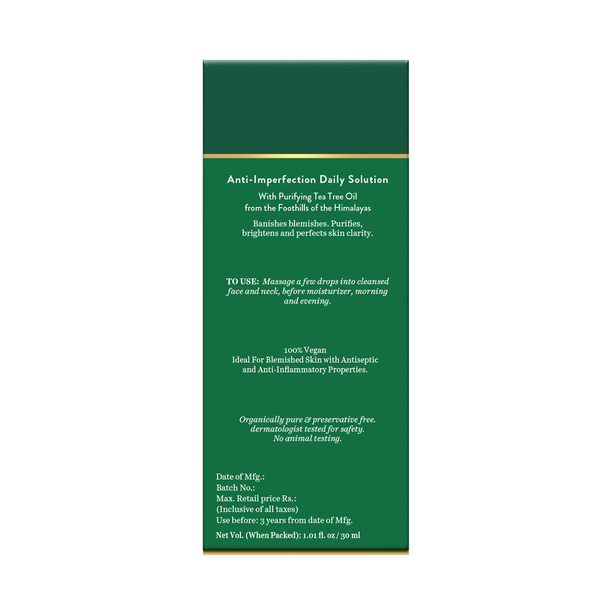 Biotique Tea Tree anti imperfection daily solution, 30ml - Image 2 - Buy from Indicrest