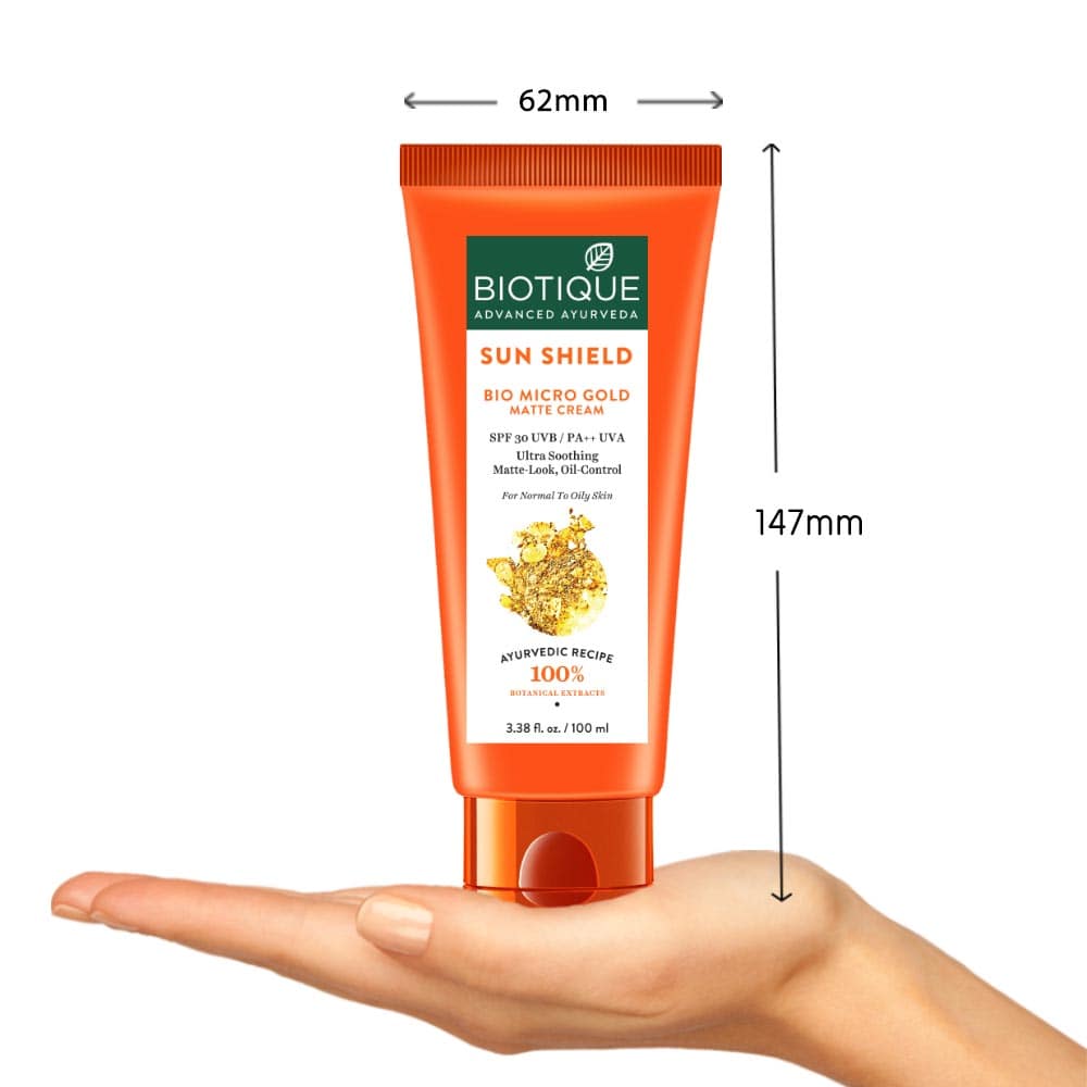 Biotique Sun Shield Micro Gold Matte Cream SPF 30 Uva/Uvb, 100ml - Image 2 - Buy from Indicrest