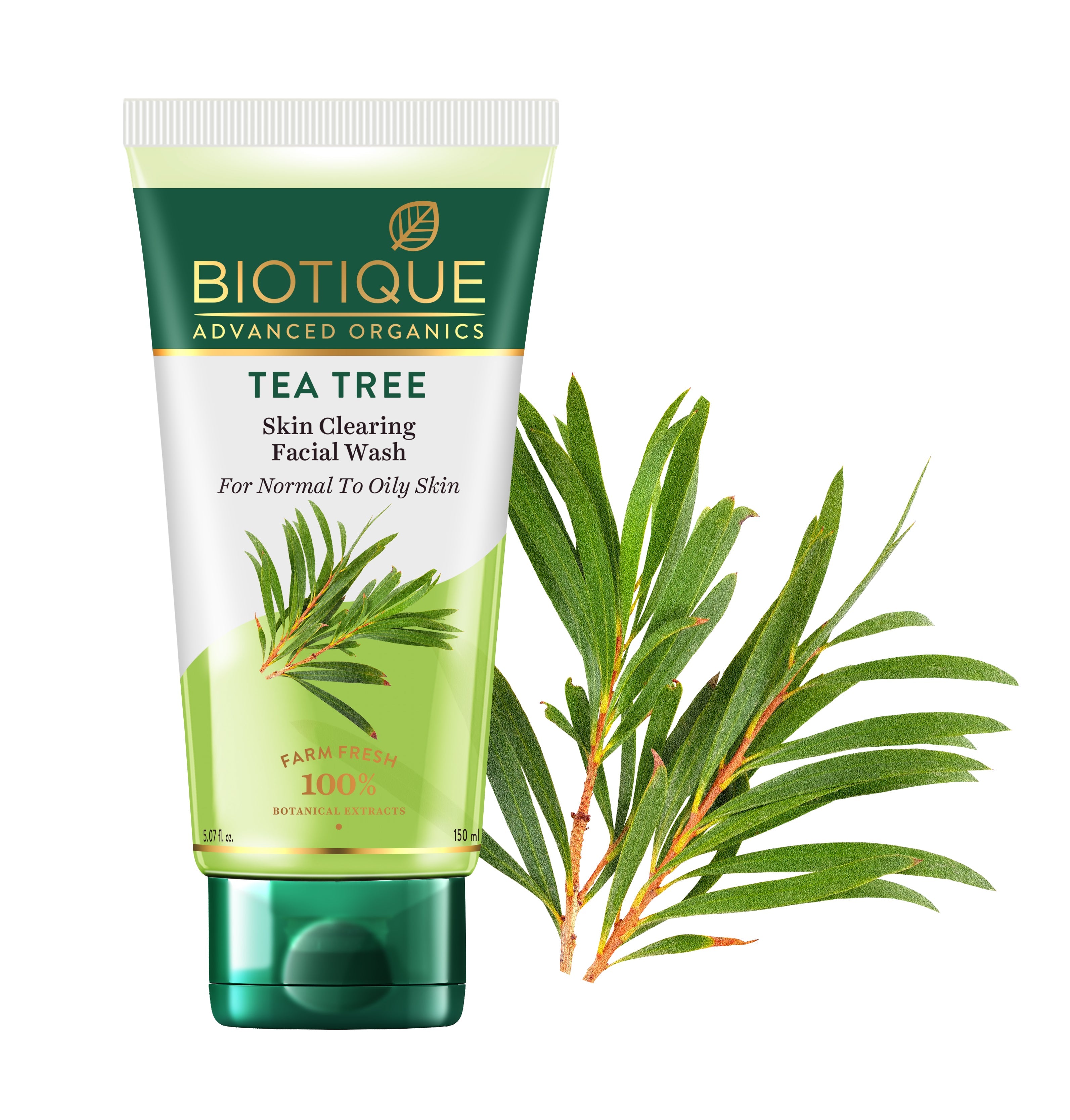 Biotique Tea Tree Skin Clearing facial wash, 150ml - Image 2 - Buy from Indicrest