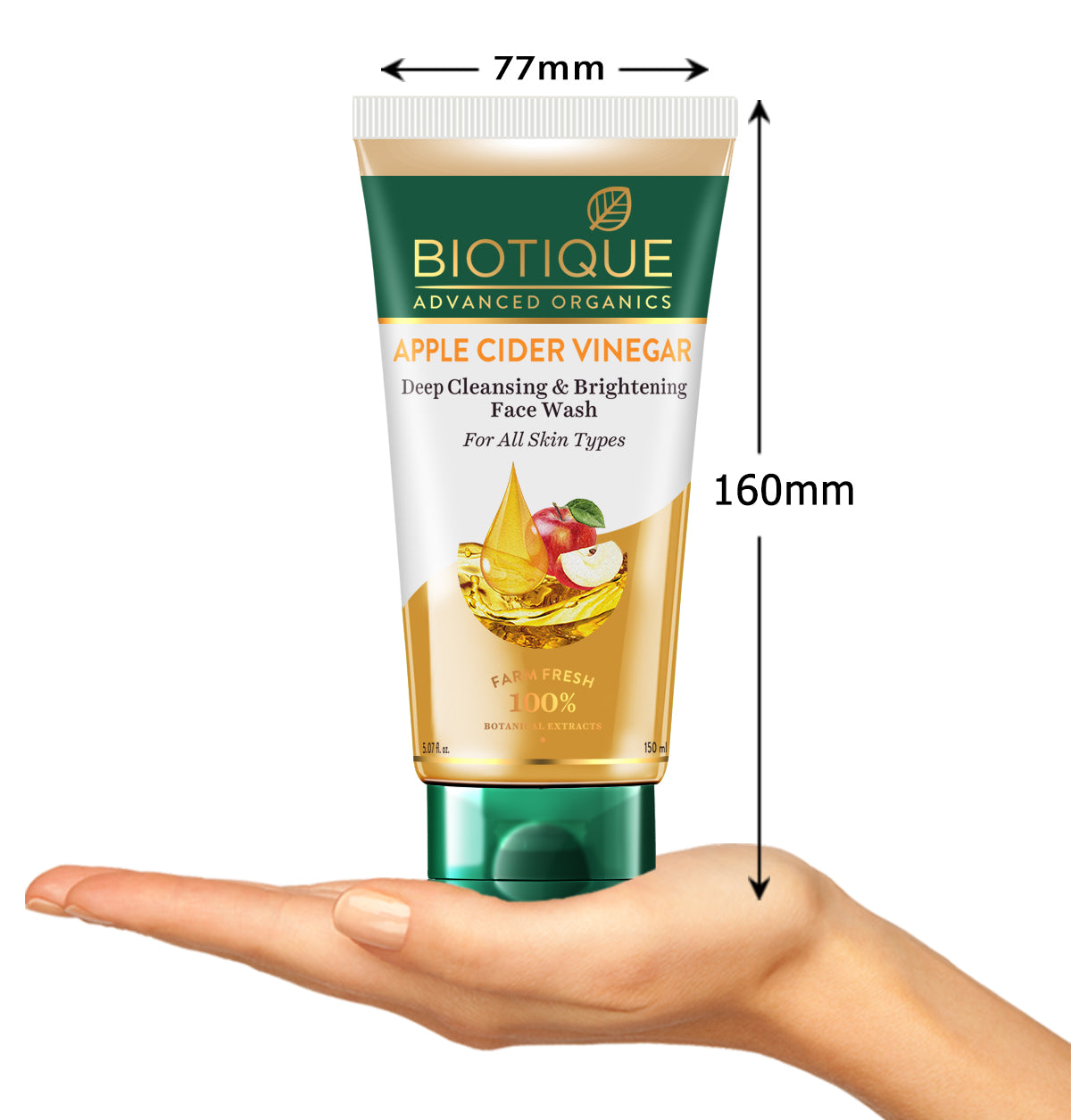 Biotique Apple Cider Vinegar face wash, 150ml - Image 3 - Buy from Indicrest