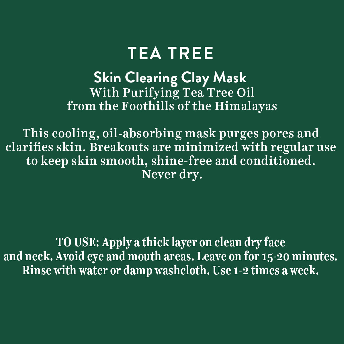 Biotique Tea Tree skin clearing clay mask, 70g - Image 5 - Buy from Indicrest