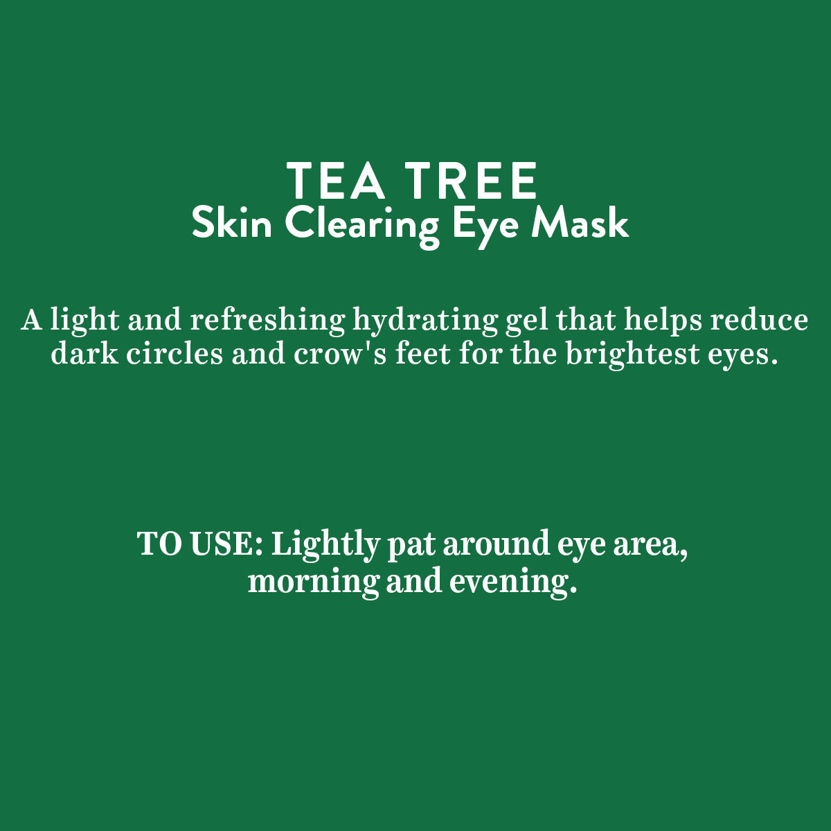 Biotique Tea Tree skin clearing eye mask, 15g - Image 5 - Buy from Indicrest