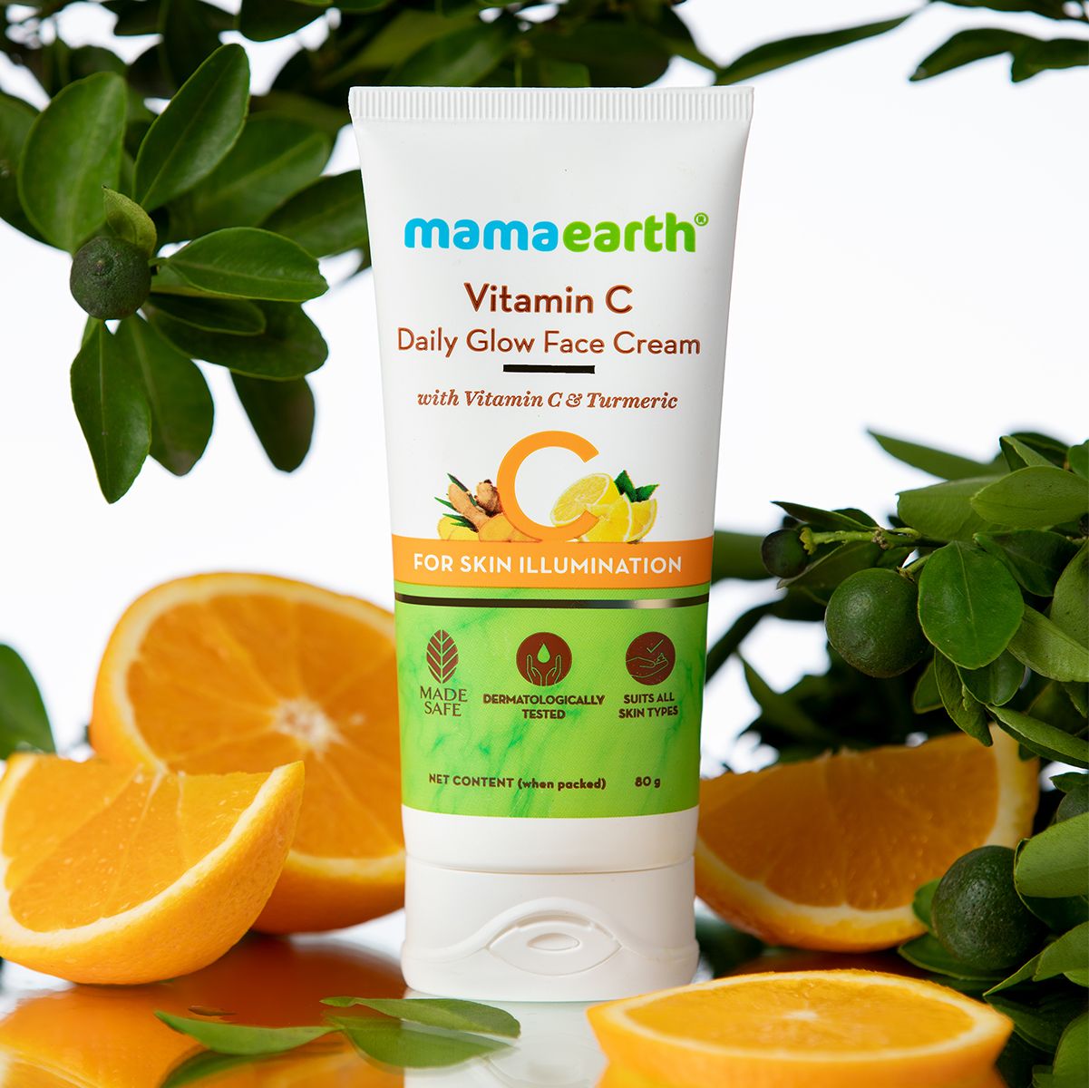 Mamaearth Vitamin C Daily Glow Face Cream With Vitamin C & Turmeric for Skin Illumination, 80g - Image 2 - Buy from Indicrest
