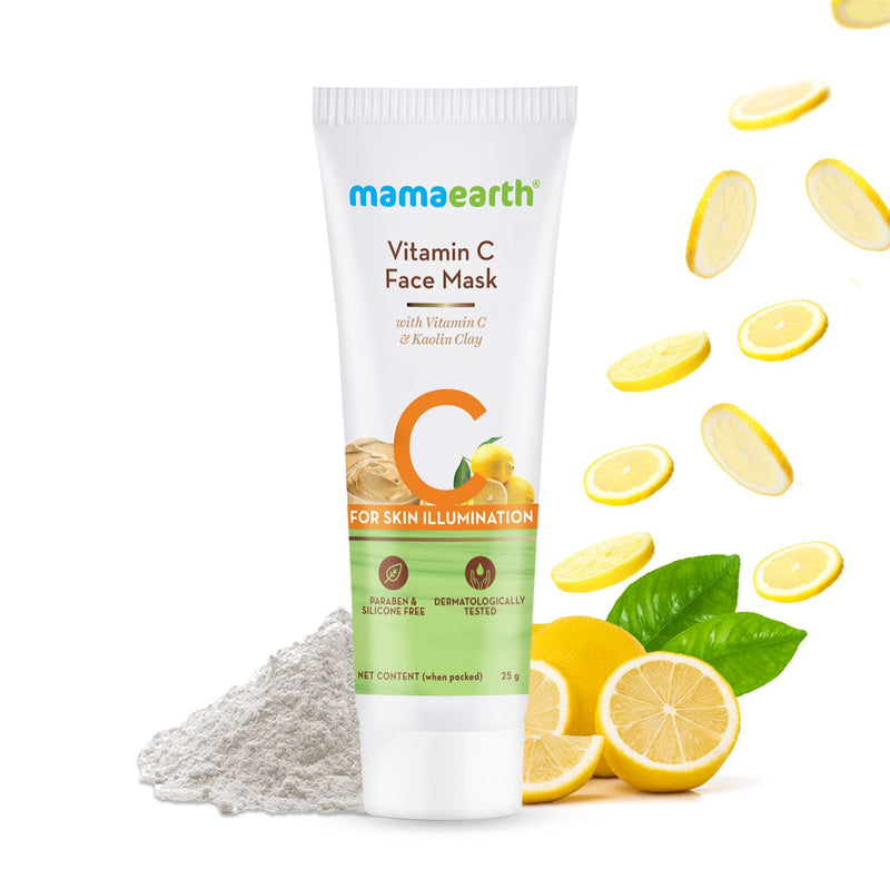 Mamaearth Vitamin C Face Mask With Vitamin C & Kaolin Clay for Skin Illumination, 25g - Buy from Indicrest