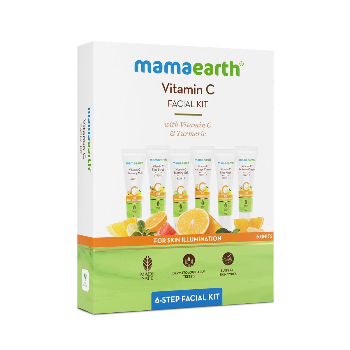 Mamaearth Vitamin C Facial Kit with Vitamin C & Turmeric for Skin Illumination, 60g - Image 2 - Buy from Indicrest