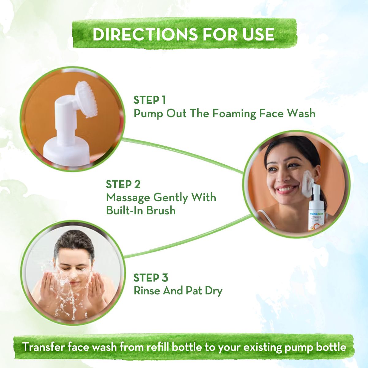 Mamaearth Vitamin C Foaming Face Wash Combo Pack with Refill, 150ml + 150ml - Image 3 - Buy from Indicrest