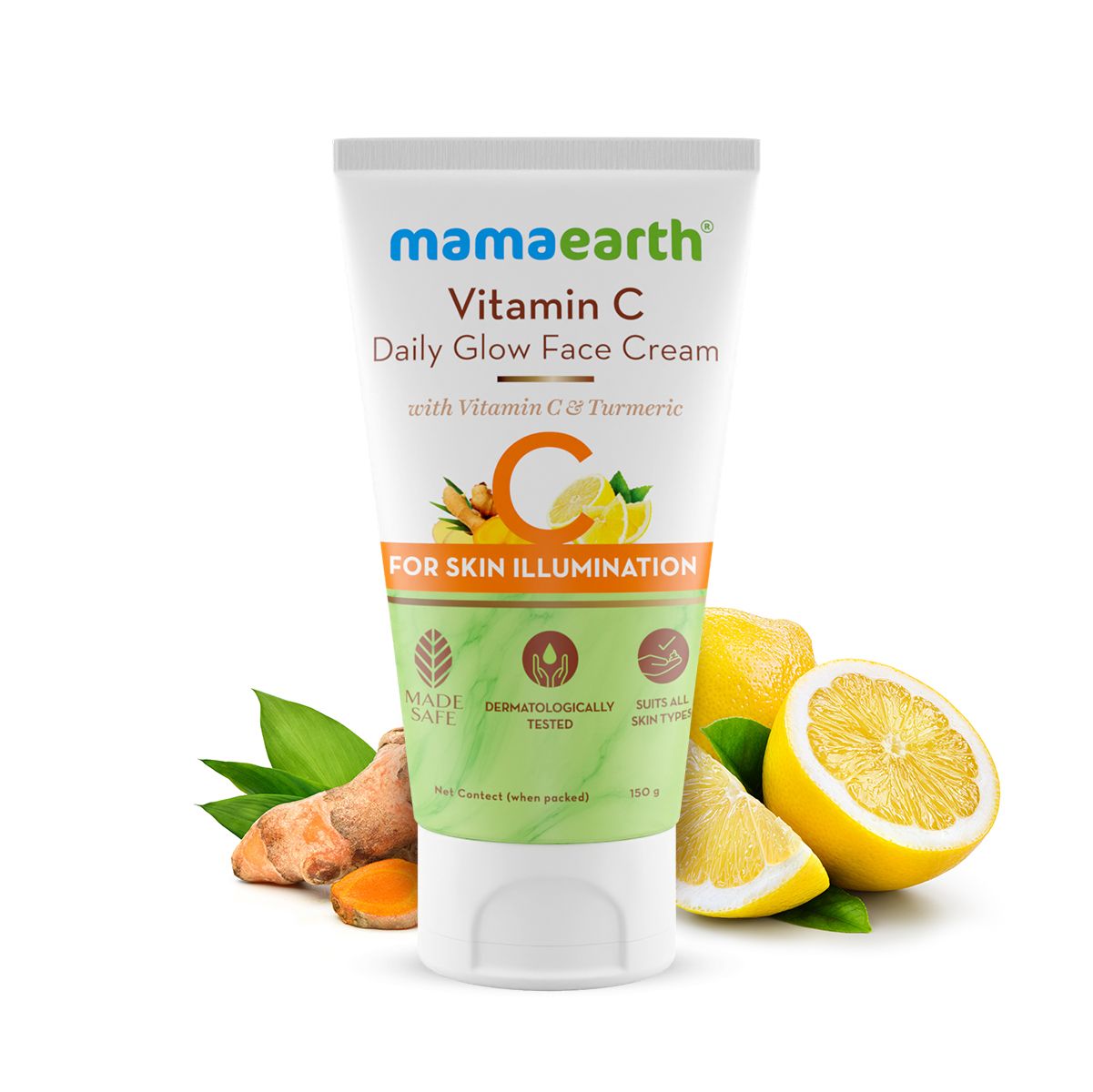 Mamaearth Vitamin C Daily Glow Face Cream With Vitamin C & Turmeric for Skin Illumination, 150g - Buy from Indicrest