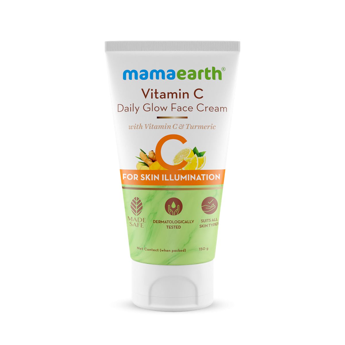 Mamaearth Vitamin C Daily Glow Face Cream With Vitamin C & Turmeric for Skin Illumination, 150g - Image 7 - Buy from Indicrest