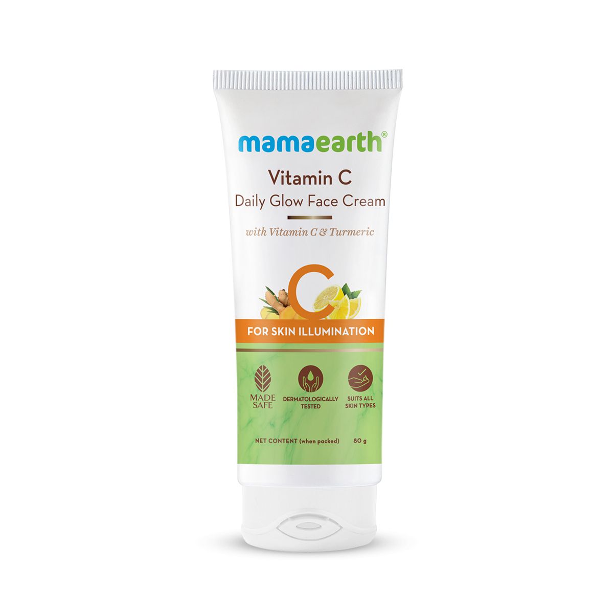 Mamaearth Vitamin C Daily Glow Face Cream With Vitamin C & Turmeric for Skin Illumination, 80g - Image 9 - Buy from Indicrest