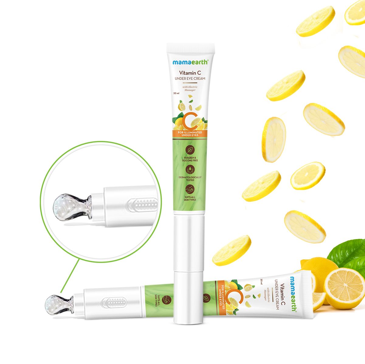 Mamaearth Vitamin C Under Eye Cream with Gotu Kola & Niacinamide for Brightening Under Eyes, 20ml - Buy from Indicrest