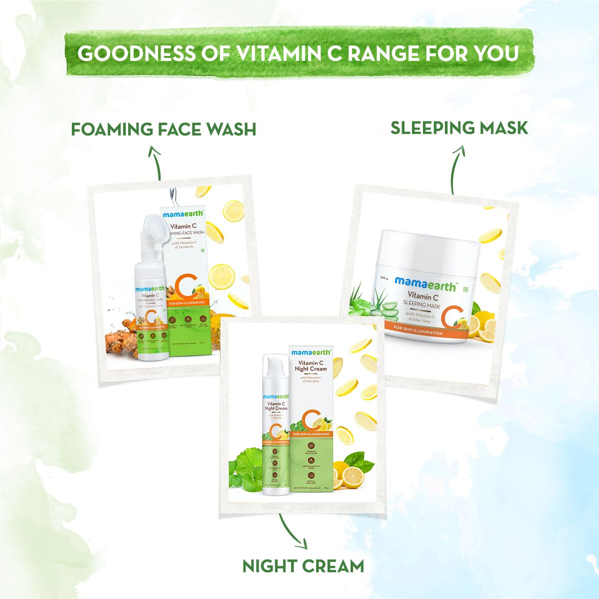 Mamaearth Vitamin C Under Eye Cream with Gotu Kola & Niacinamide for Brightening Under Eyes, 20ml - Image 5 - Buy from Indicrest