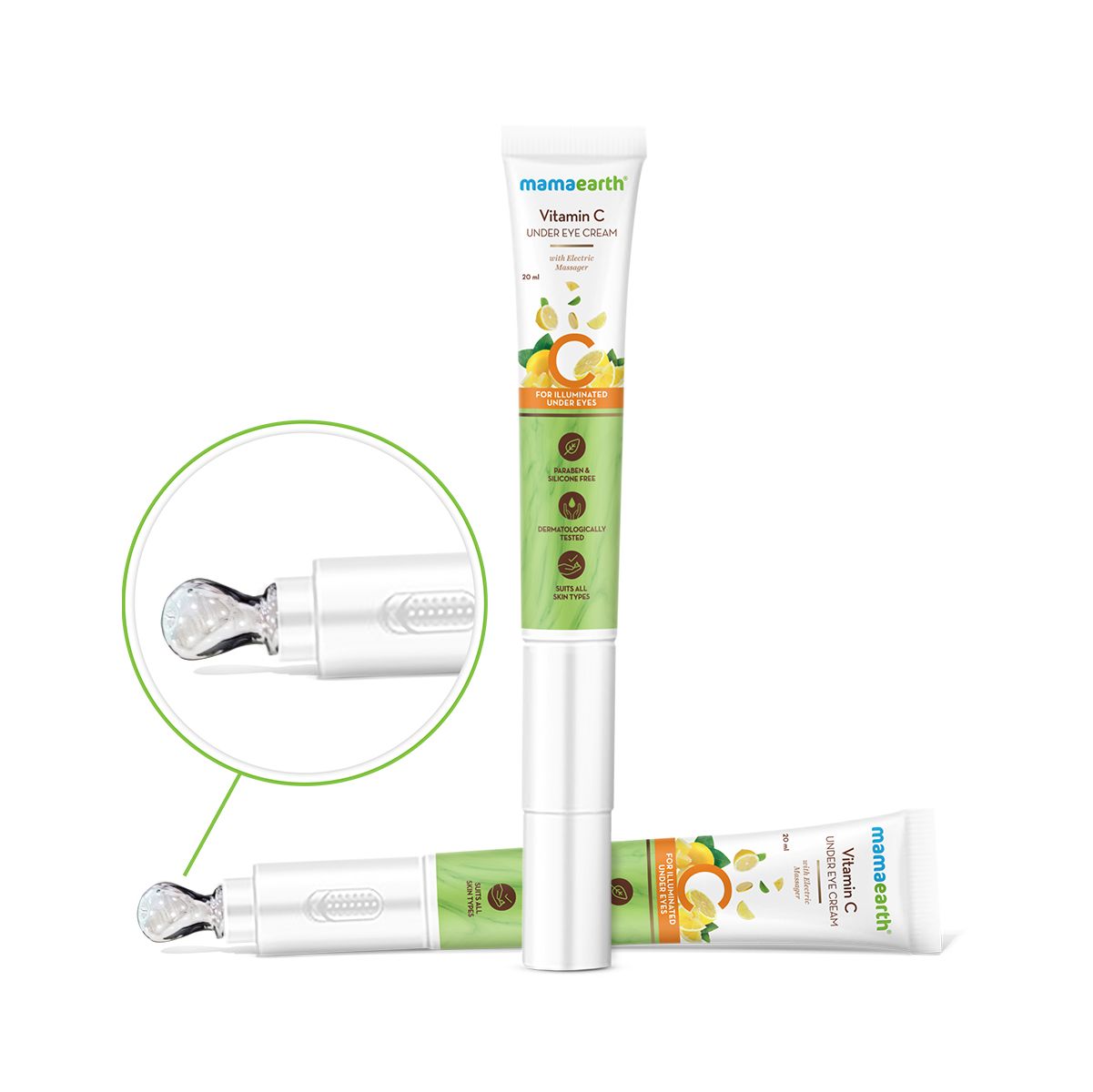 Mamaearth Vitamin C Under Eye Cream with Gotu Kola & Niacinamide for Brightening Under Eyes, 20ml - Image 7 - Buy from Indicrest