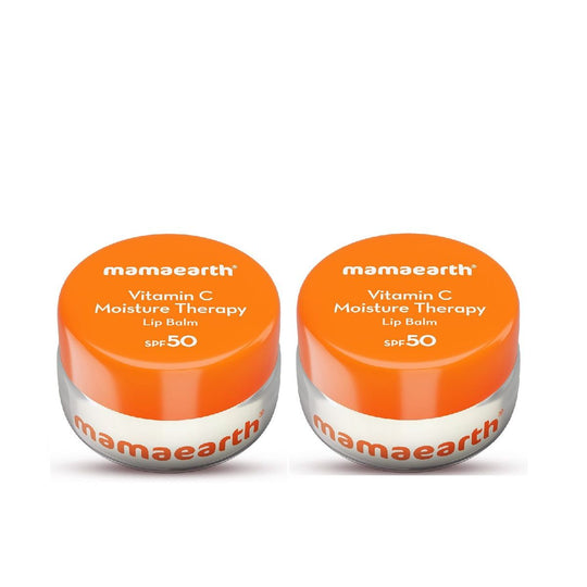 Mamaearth Vitamin C Moisture Therapy Lip Balm SPF 50 with Vitamin C & Honey for Lip Lightening, 15g (Pack of 2) - Buy from Indicrest