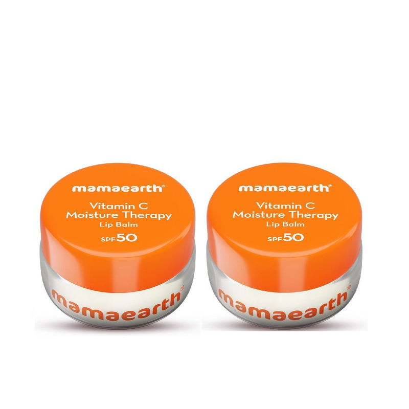 Mamaearth Vitamin C Moisture Therapy Lip Balm SPF 50 with Vitamin C & Honey for Lip Lightening, 15g (Pack of 2) - Buy from Indicrest