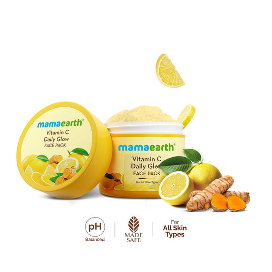 Mamaearth Vitamin C Daily Glow Face Pack with Vitamin C & Turmeric for Illuminating Skin, 100g - Buy from Indicrest