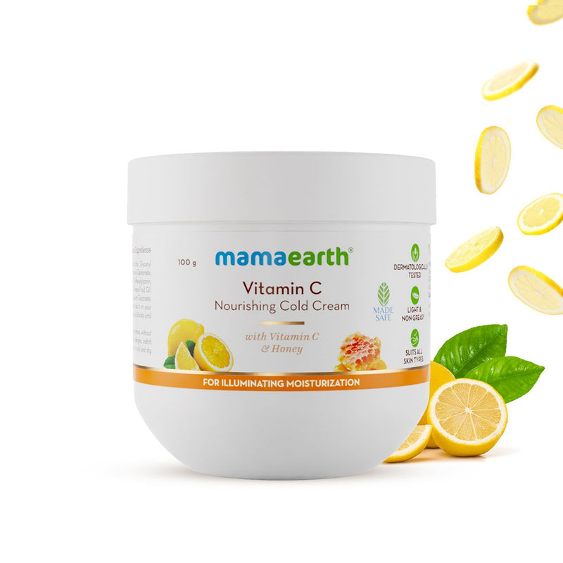 Mamaearth Vitamin C Nourishing Cold Cream with Vitamin C & Honey for Illuminating Moisturization, 100g - Buy from Indicrest