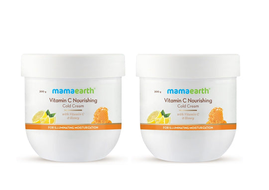 Mamaearth Vitamin C Nourishing Cold Cream with Vitamin C & Honey for Illuminating Moisturization, 200g, Pack of 2 - Buy from Indicrest