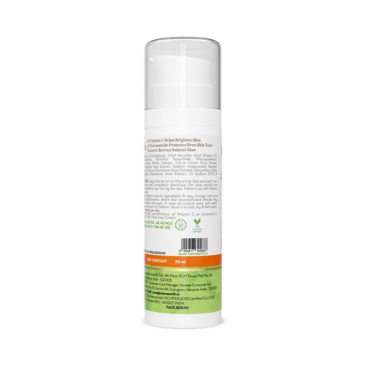 Mamaearth Vitamin C Daily Glow Face Serum With Vitamin C & Turmeric for Radiant Skin, 30ml - Image 8 - Buy from Indicrest