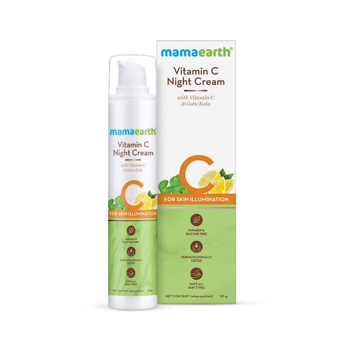 Mamaearth Vitamin C Night Cream with Vitamin C and Gotu Kola for Skin Illumination, 50g - Image 7 - Buy from Indicrest