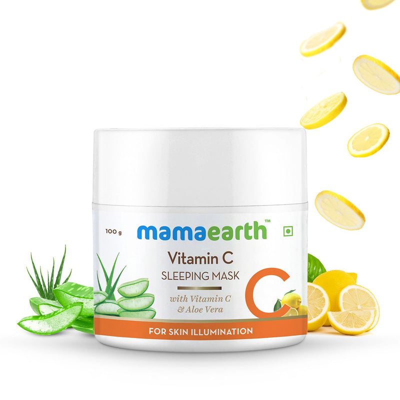 Mamaearth Vitamin C Sleeping Mask with Aloe Vera for Skin Illumination, 100g - Buy from Indicrest