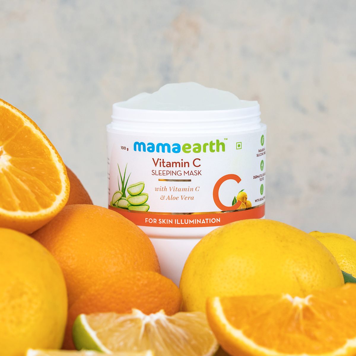 Mamaearth Vitamin C Sleeping Mask with Aloe Vera for Skin Illumination, 100g - Image 2 - Buy from Indicrest