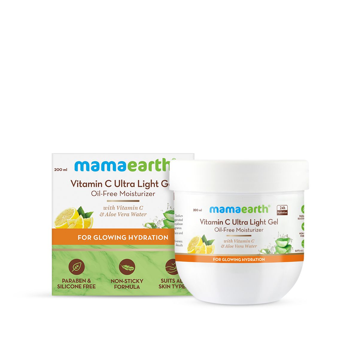 Mamaearth Vitamin C Ultra Light Gel Oil-Free Moisturizer with Vitamin C and Aloe Vera Water for Glowing Hydration, 200ml - Image 7 - Buy from Indicrest