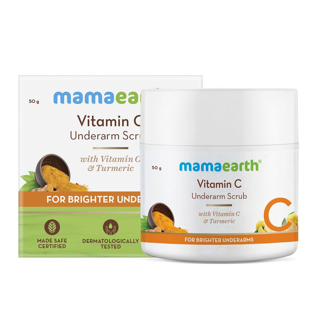 Mamaearth Vitamin C Underarm Scrub with Vitamin C and Turmeric for Brighter Underarms, 50g - Image 3 - Buy from Indicrest