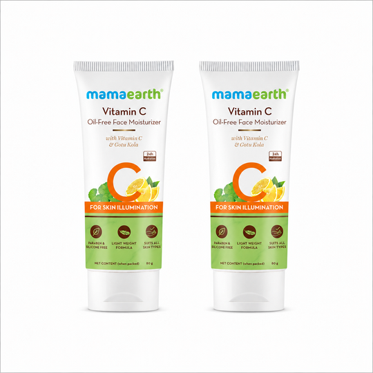 Mamaearth Vitamin C Oil-Free Moisturizer For Face with Vitamin C and Gotu Kola for Skin Illumination, Pack of 2 X 80g - Buy from Indicrest
