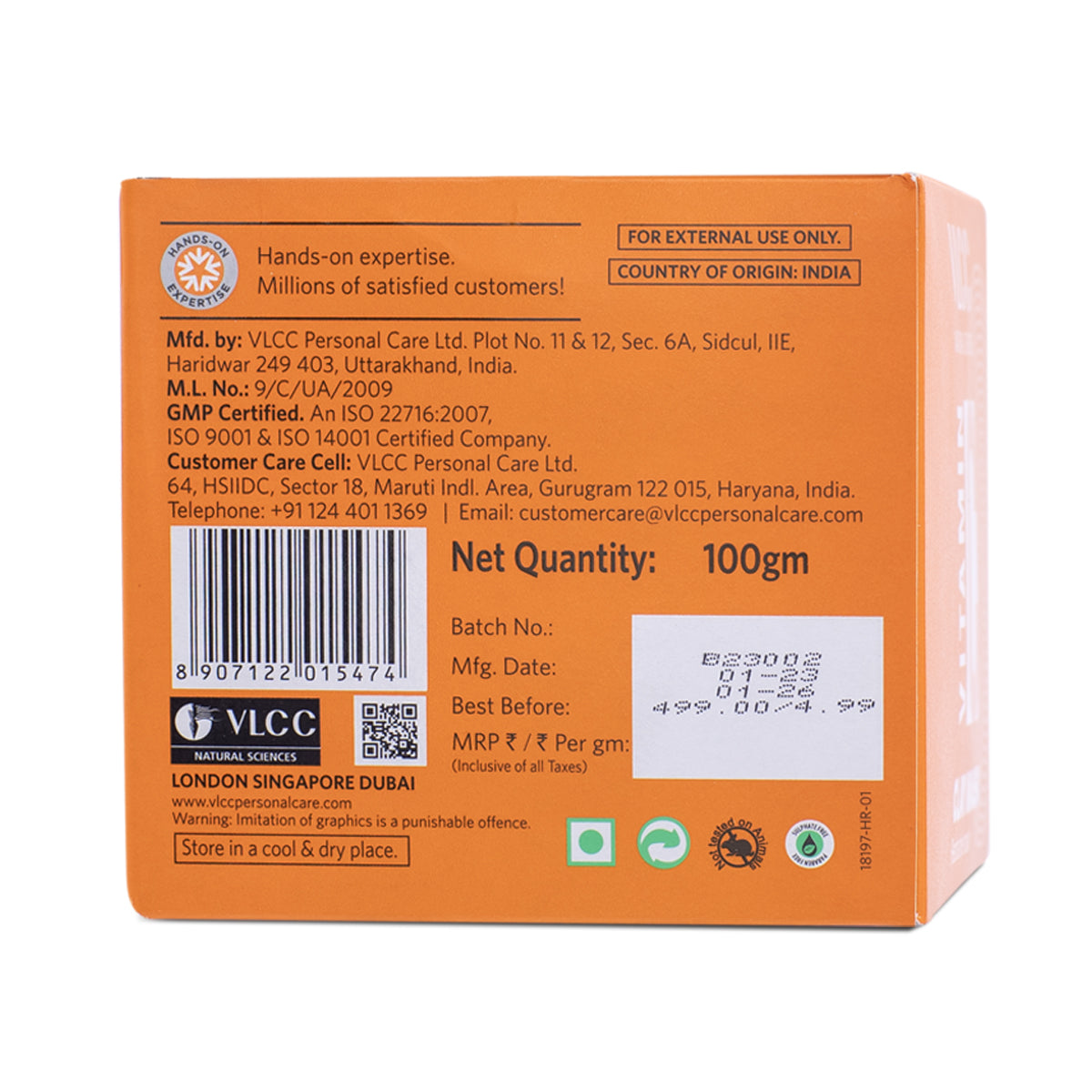 VLCC Vitamin C Clay Mask -100 g - Image 8 - Buy from Indicrest