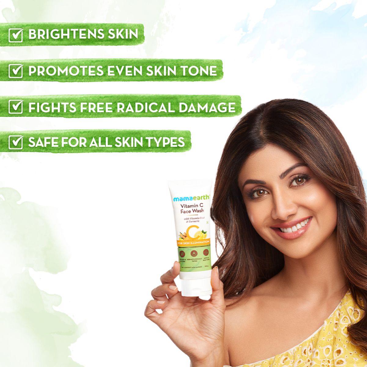 Mamaearth Vitamin C Face Wash with Vitamin C and Turmeric for Skin Illumination, 80ml - Image 2 - Buy from Indicrest